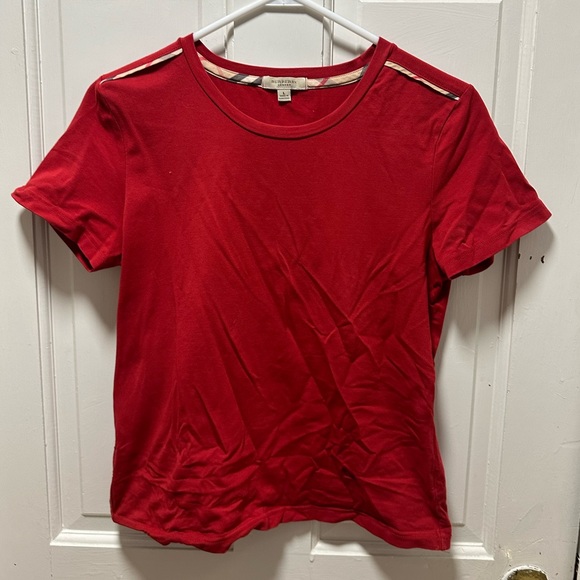 Burberry red short sleeve t-shirt - Picture 1 of 3